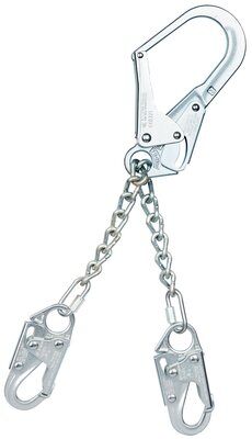 CHAIN ASSEMBLY, POSITIONING LANYARD, LG SNAP, 22IN (Silver 22")