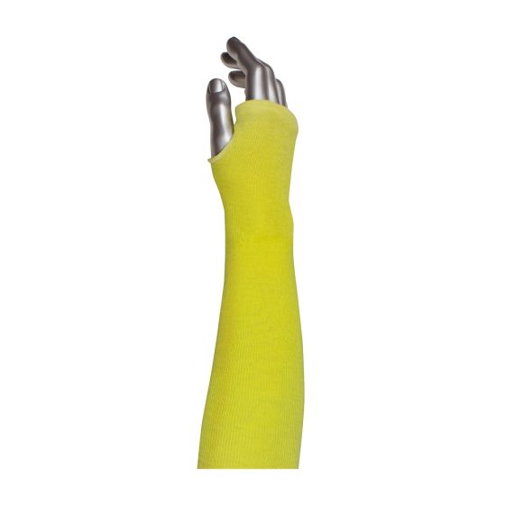 Single-Ply DuPont™ Kevlar® Sleeve with Thumb Hole (Yellow 18")
