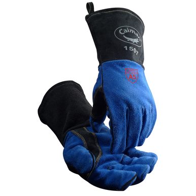 Premium Split Cowhide MIG/Stick Welder's Glove with Wool Lining (Blue L)