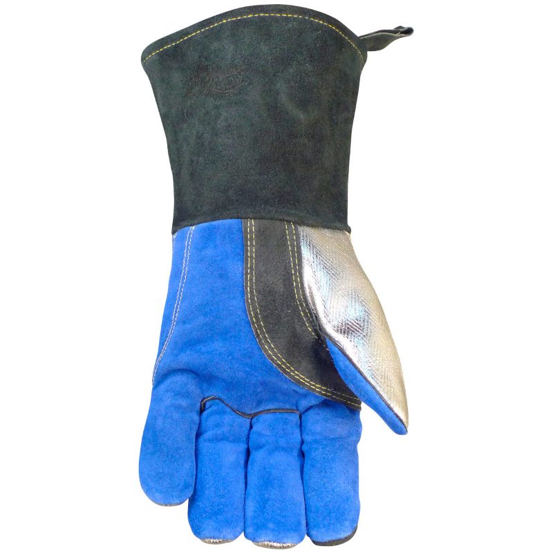Premium Split Cowhide MIG/Stick Welder's Glove with Wool Lining and Aluminized Rayon Back/Thumb (Silver L)