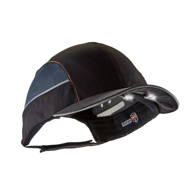 BASEBALL STYLE BUMP CAP,VENT,BLACK,LED (Black OS)