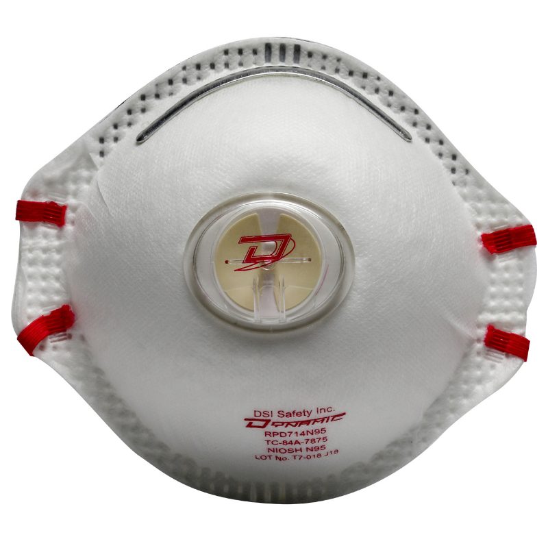 Deluxe N95 Disposable Respirator with Butterfly Valve, Nuisance Level for OV-AG-Ozone and FR Material 10 Pack (White OS)