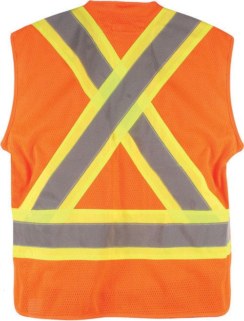 TRAFFIC VEST ORANGE CSA ONE SIZE (Hi-Vis Orange OS)