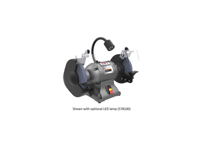 10" Industrial Bench Grinder, 1-1/2HP, 115V, Single Phase Includes LED Work Light and Wheel Dresser