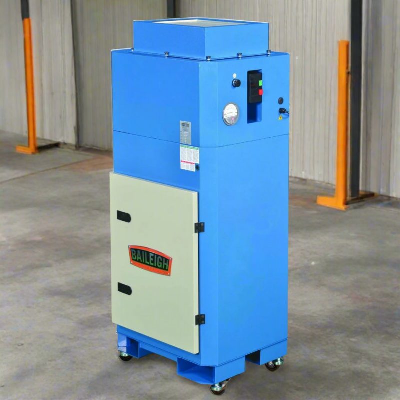 1100CFM Heavy Duty Metal Dust Collector, Air Pulse Clean w/ HEPA Filter, 6" Port 1-1/2HP, 110V 1Phase