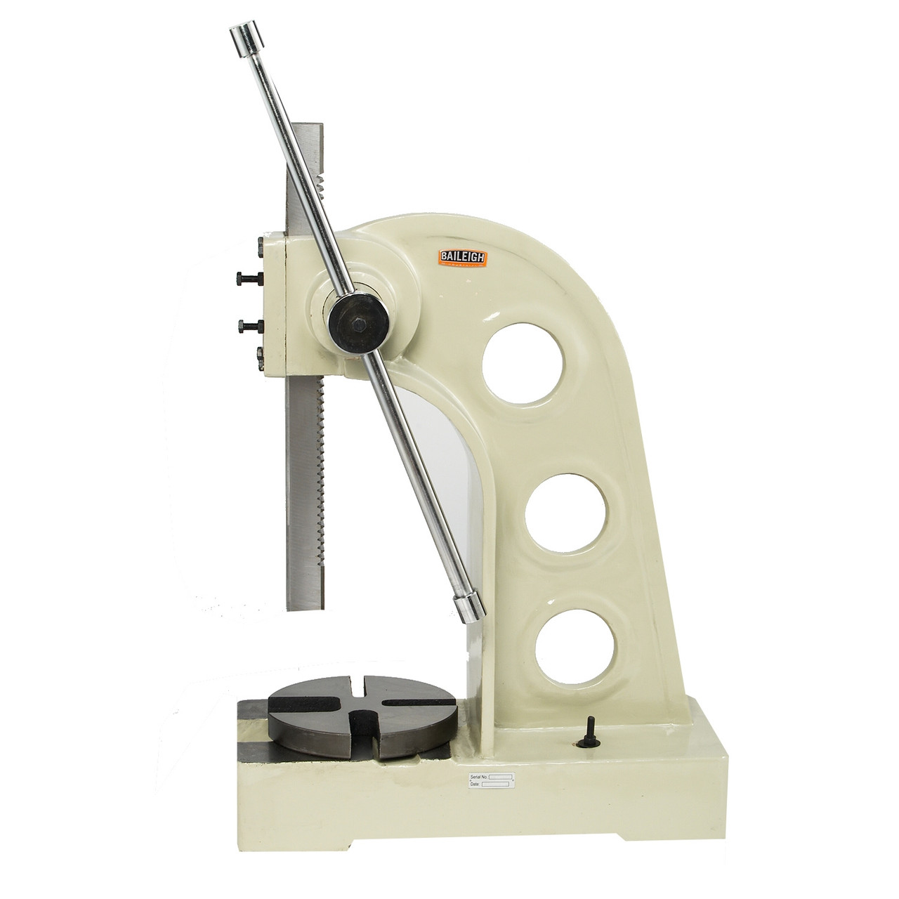 Manually Operated 5 Ton Arbor Press. 15-3/4" x 8-3/4" Maximum Opening (Height x Diameter)