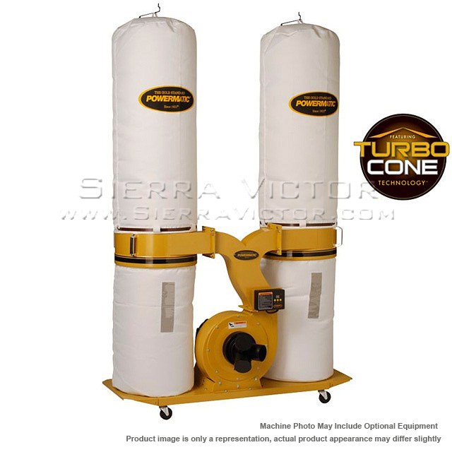 PM1900TX-BK3 Dust Collector, 3HP 3PH 230/460V, 30-Micron Bag Filter Kit