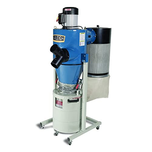 1-1/2HP 110V Cyclone Style Dust Collector, 604 CFM, 20 Gallon Drum, and 6" x 4" x 2" Inlet