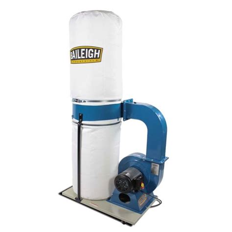2HP 220V 1Ph Bag Style Dust Collector, 1650 CFM, 30 Micron Upper and Lower Bags