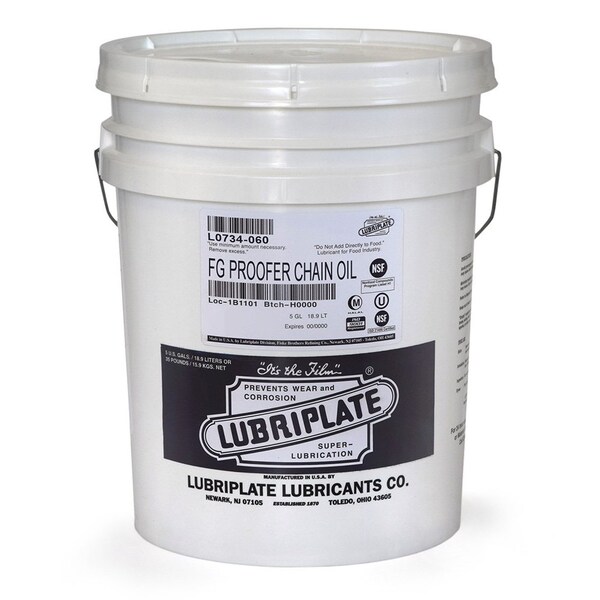 FG PROOFER CHAIN OIL, 5 GAL PAIL