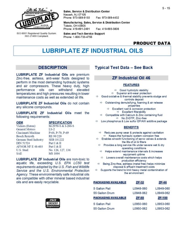 ZF Industrial 100, 5 GAL PAIL
