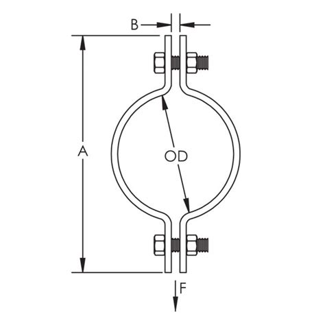 H&M Pipe 2 in. Std Duty Pipe Clamp