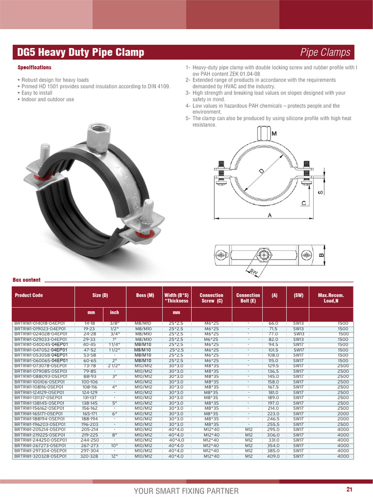 H&M Pipe 8 in. Std Duty Pipe Clamp