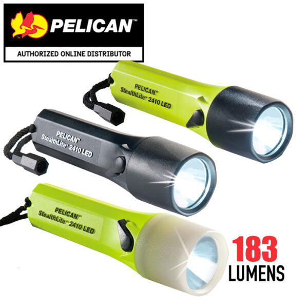 Pelican StealthLite™ LED With PL Shroud, lm – 183 Run Time – 5h 45min Batt – AA Cert – Class I, Division 1, Photoluminescen