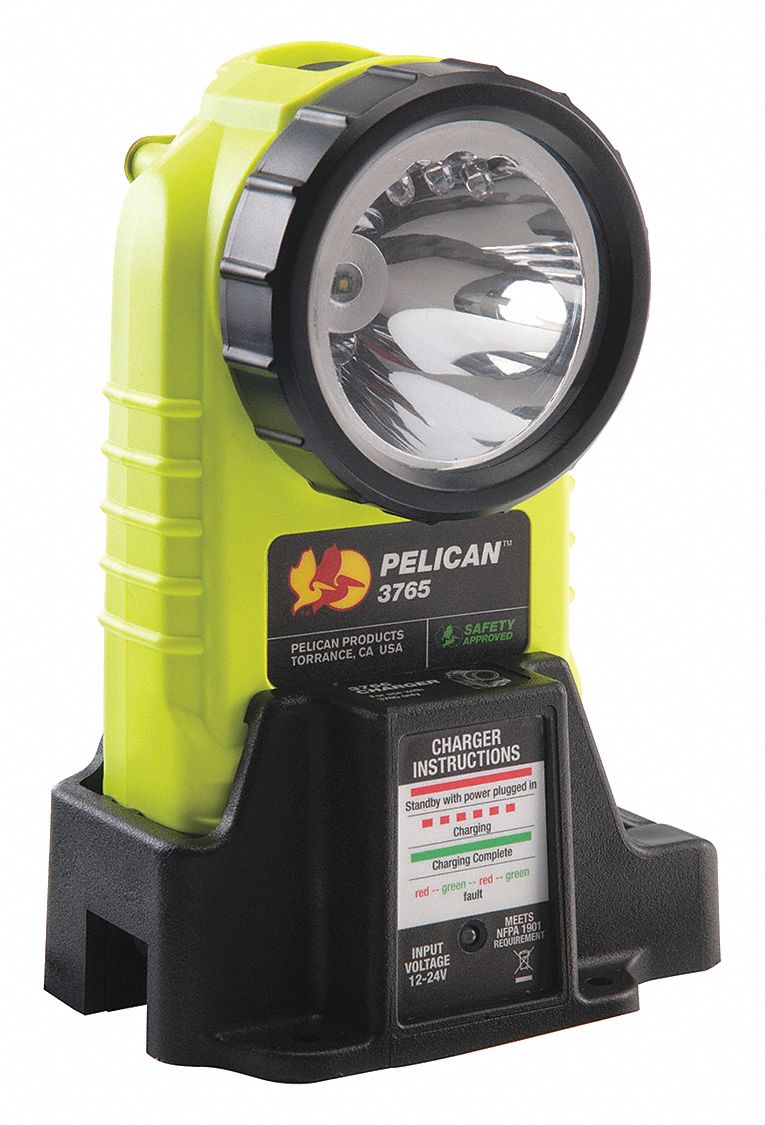 Pelican Right Angle Light LED, lm – 237 Run Time – 3h Batt – AA Cert – Class I, Division 1, Hi-Visibility Yellow