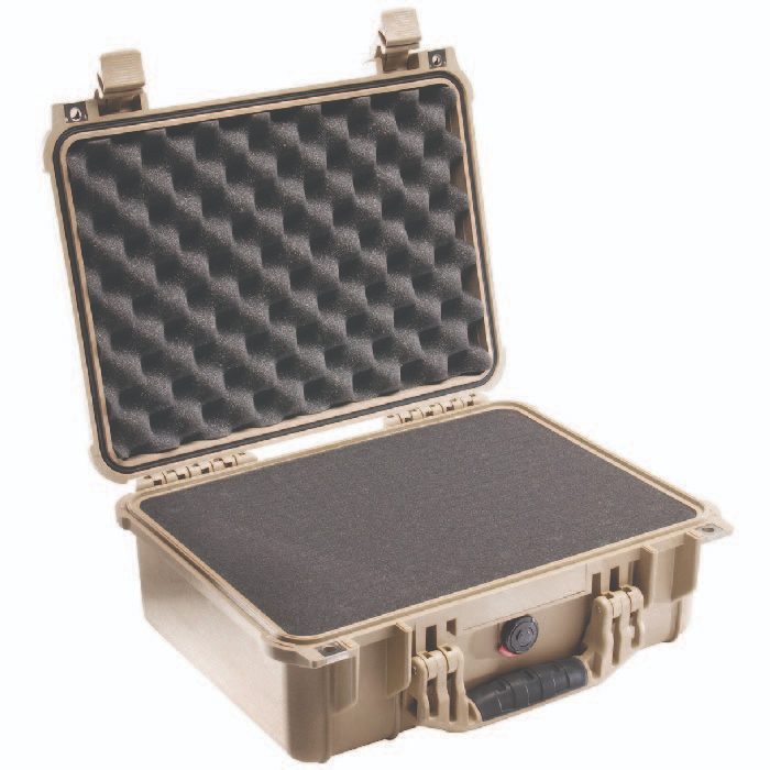 Pelican Small Case With Foam, Desert Tan
