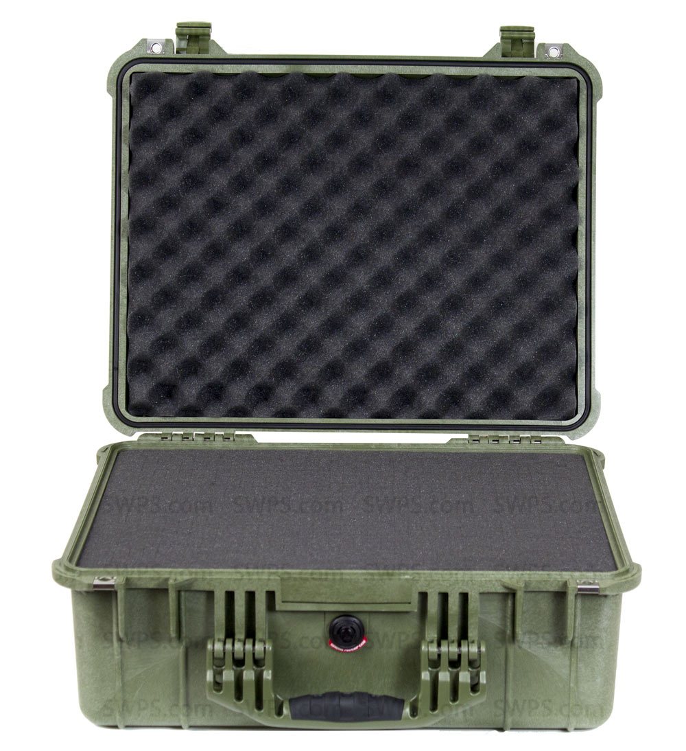 Pelican Large Case With Foam, OD Green
