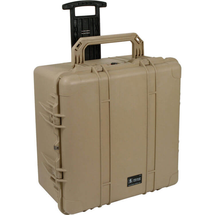 Pelican Transport Case With Foam, Desert Tan
