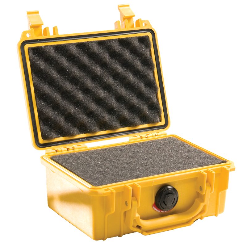 Pelican Medium Case With Foam, Yellow