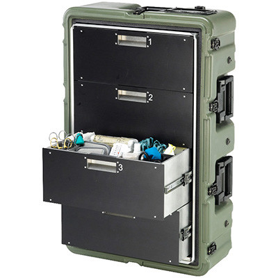 Pelican Medical Supply Case With 4 Drawers, Black