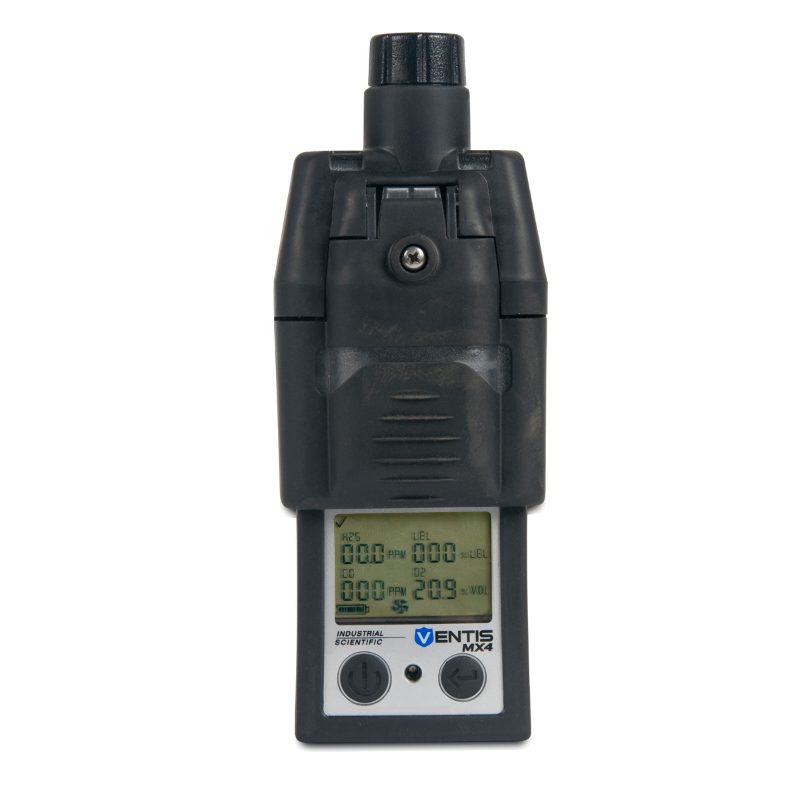 Industrial Scientific Ventis MX4, LEL (Pentane), SO2, H2S, O2, Li-ion Ext Range, Desktop Charger, Pump, Orange, UL/CSA, English