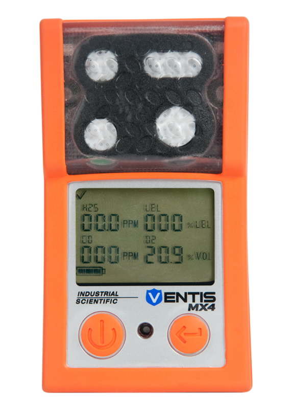 Industrial Scientific Ventis MX4 Personal Gas Monitor, CH4 (0-5%), H2S, Li-ion Extended Run Time Battery, Desktop Charger, No Pu