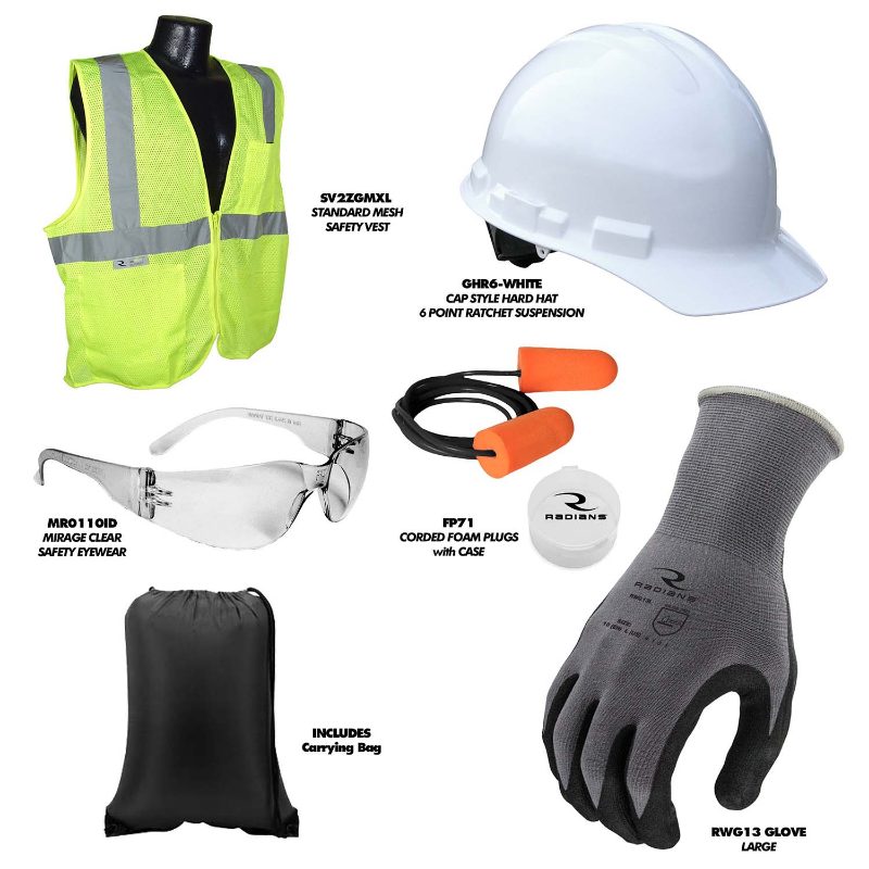 Radians Base Starter Kit Size L Glove, Bag
