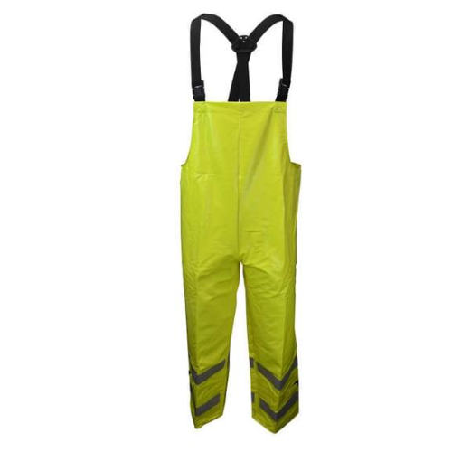 Neese Bib Front Coverage • Adjustable Elastic Suspenders • Non-Conductive Snap Closures that Fasten Suspenders onto Garment (Kel