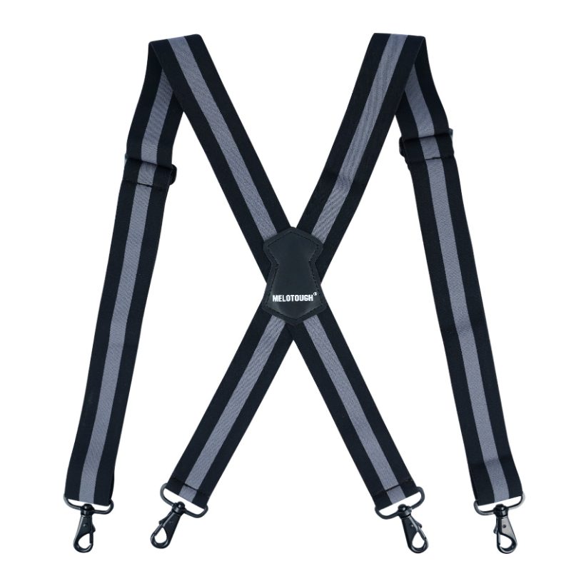 Neese Bib Front Coverage • Adjustable Elastic Suspenders • Non-Conductive Snap Closures that Fasten Suspenders onto Garment (Kel