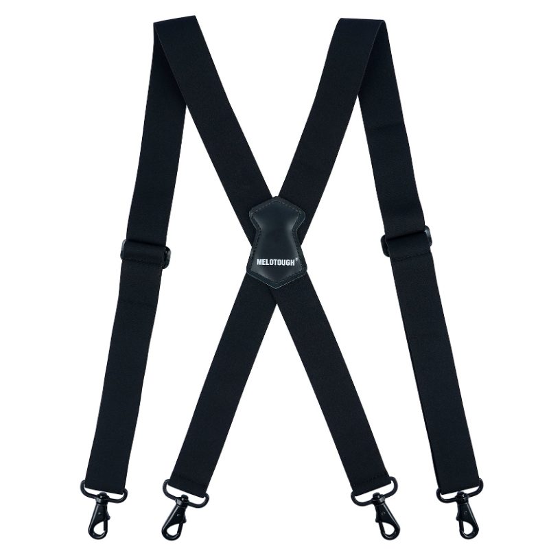 Neese Bib Front Coverage • Adjustable Elastic Suspenders • Non-Conductive Snap Closures that Fasten Suspenders onto Garment (Kel