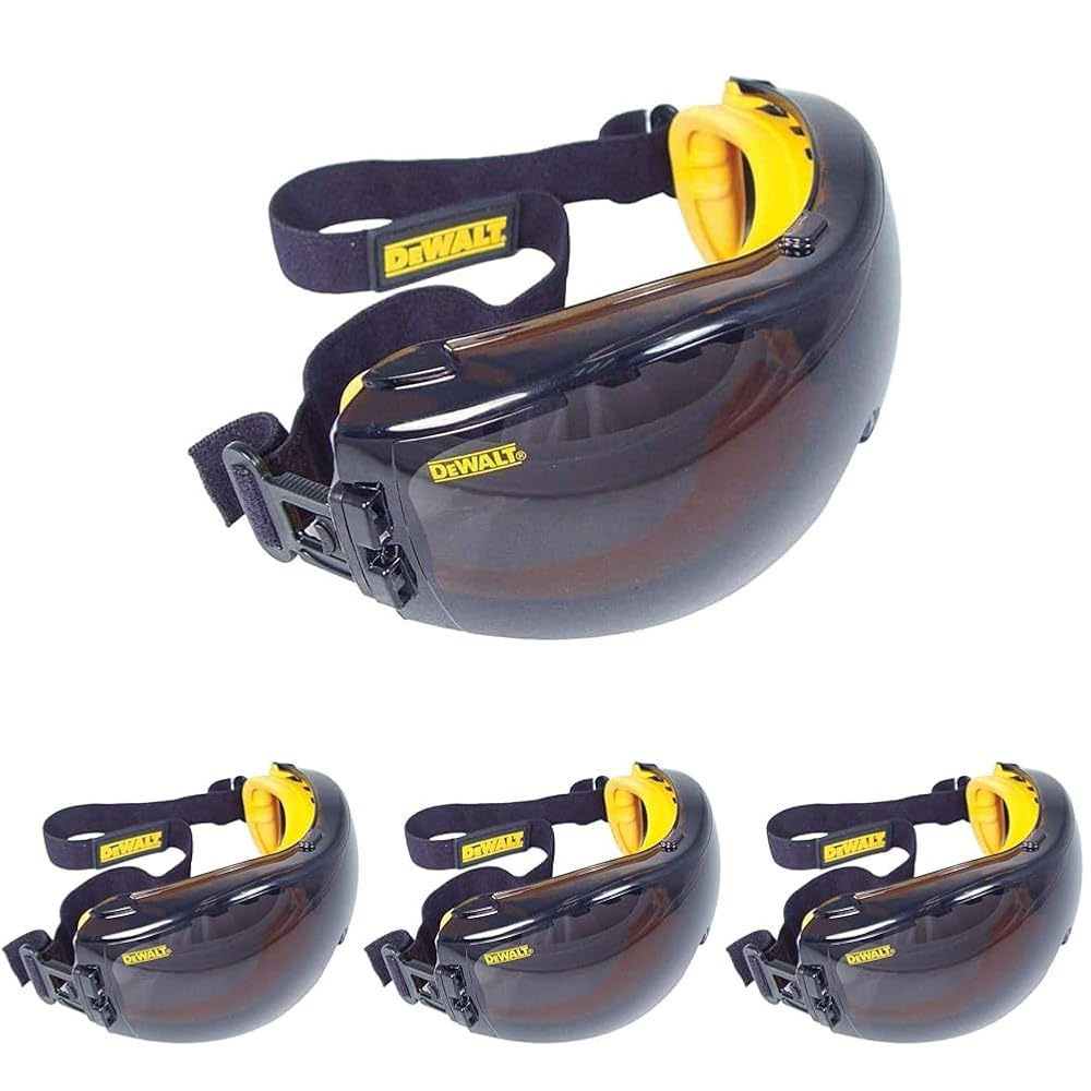 DEWALT Concealer™ Safety Goggle Black Frame Smoke Anti-Fog Lens