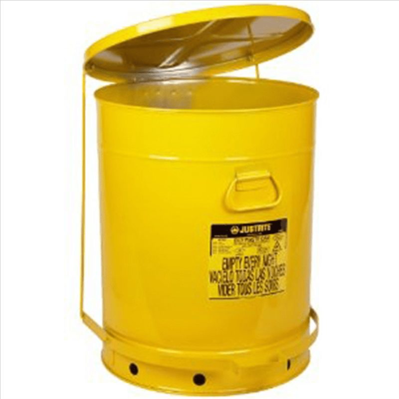 Justrite CAN, OWC W/FOOT CVR, 21G, YEL