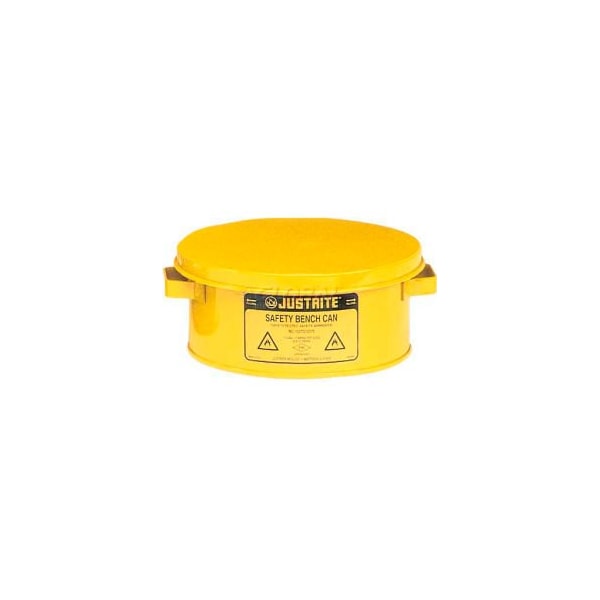Justrite 1 GAL BENCH CAN W/BSKT YELLOW