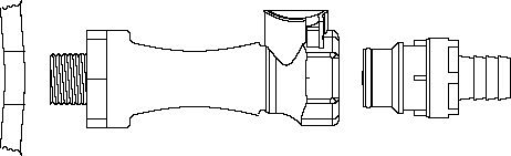 Justrite FITTING, DISCNT PLYP EPDM 3/8"