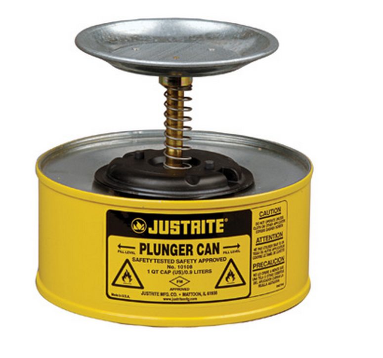 Justrite CAN, DISPENSER, 1QT, TRNSLCNT