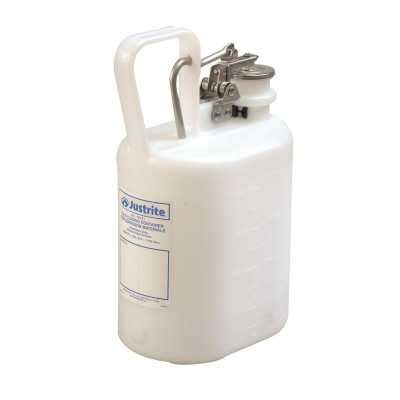 Justrite CAN SFTY OVAL POLY, 1G WHT