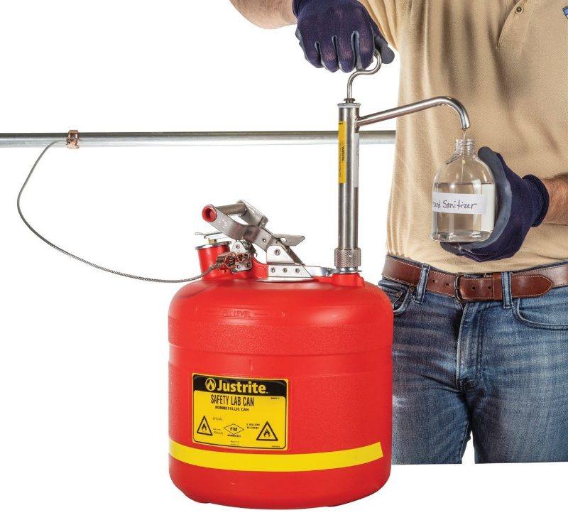 Justrite 5 GALLON LAB CAN W/SS PUMP