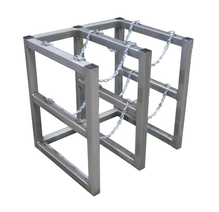 Justrite GCYL BARRICADE RACK,2X2,6ANCHR