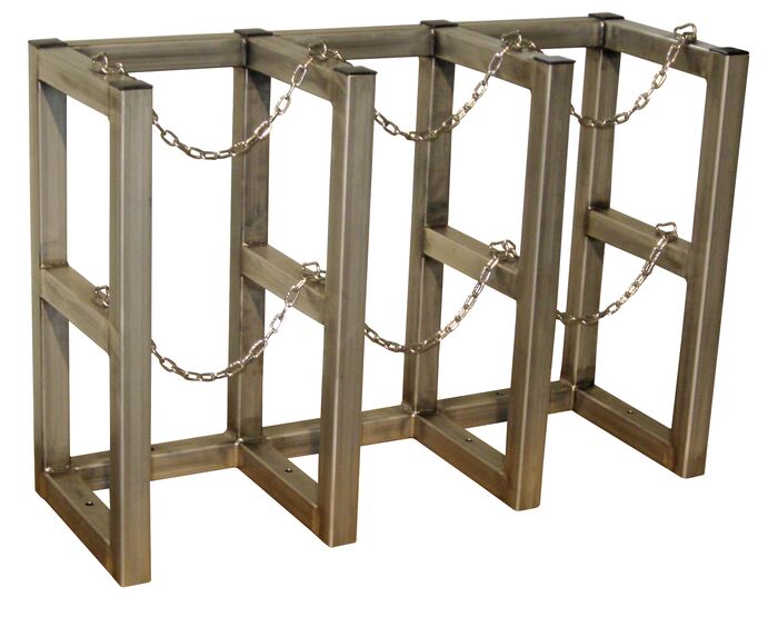 Justrite GCYL BARRICADE RACK,3X1,4ANCHR