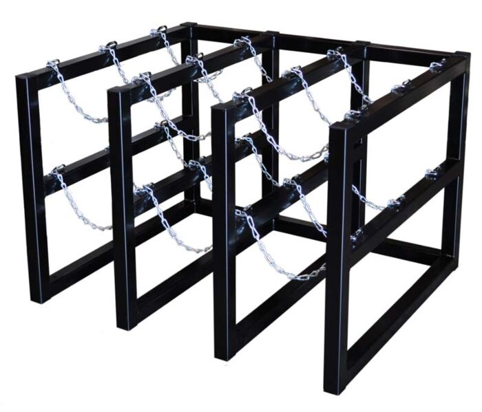 Justrite GCYL BARRICADE RACK,3X3,SS