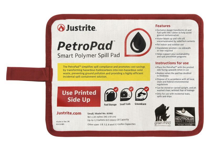 Justrite SPILLPAD,SMALL,1.9GAL