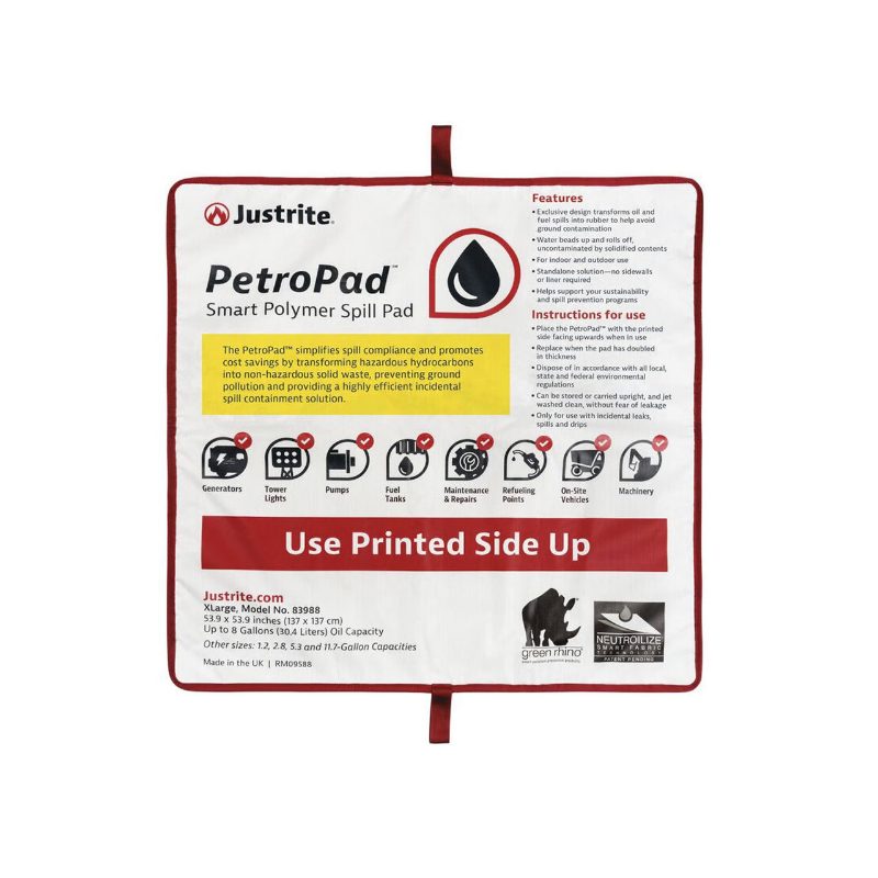 Justrite SPILLPAD,XLARGE,7.9GAL