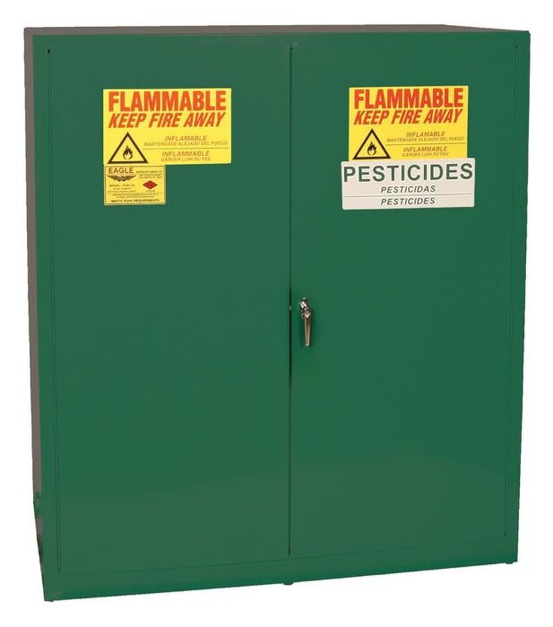 Justrite CABINET, PEST CMP 12G, MAN GRN