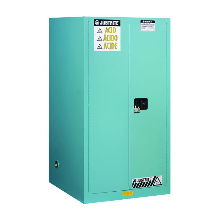 Justrite CABINET, ACID 90G SC/BIFLD BLU
