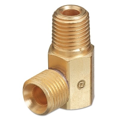 HOSE ADAPTOR, 1/4" NPT FEMALE X FEMALE SWIVEL B-SIZE 9/16"-18 UNF, RH OXYGEN, BRASS