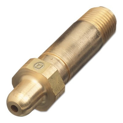 CGA-326 NITROUS OXIDE NIPPLE WITH FILTER, 1/4" NPT, 2 1/2" LONG, BRASS