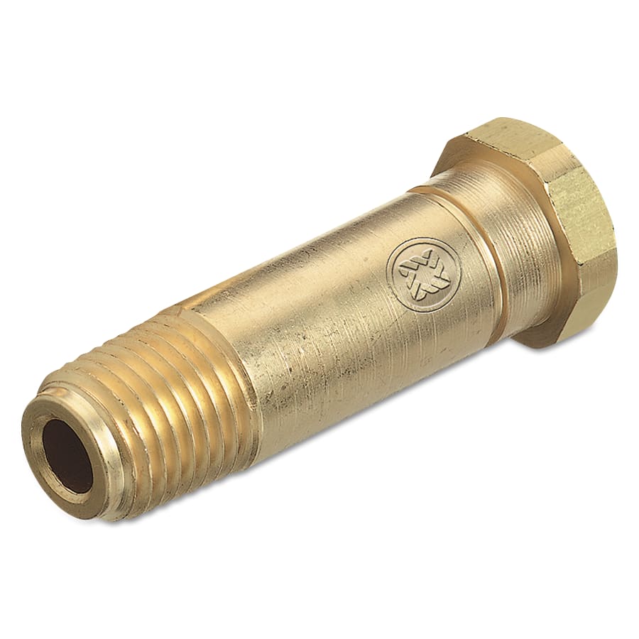 CGA-MULTIPLE NIPPLE WITH FILTER, 1/2"-27, 3" LONG, BRASS