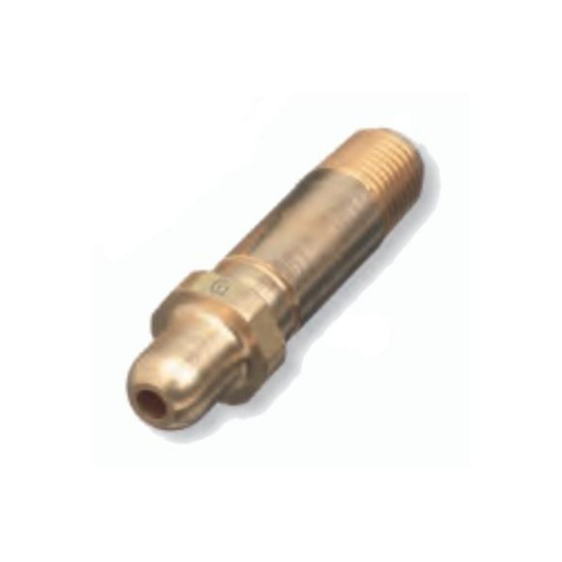 CGA-350 HYDROGEN/NATURAL GAS NIPPLE, RECESSED FOR 5/16" OD TUBE, BRASS