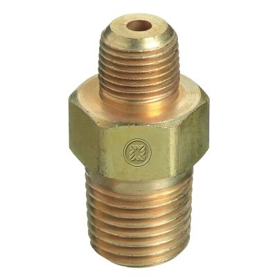 PIPE THREAD REDUCER BUSHINGS, 1/8" NPT MALE X 3/8" NPT MALE, BRASS