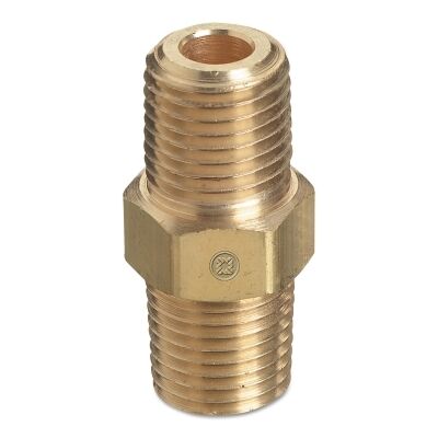 PIPE THREAD REDUCER BUSHINGS, 3/8" NPT MALE X 1/2" NPT MALE, BRASS